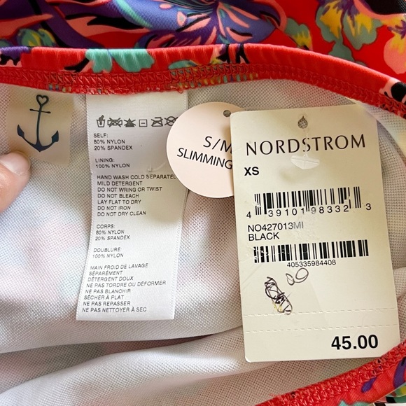 Urban Outfitters • Lands End High Rise Floral Bikini Bottom in Red NWT • S/M - Picture 4 of 5